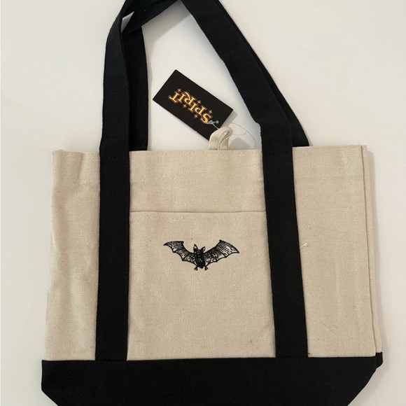 Other - Canvas Tote Bag with Bat Design